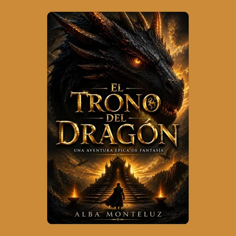 Portada de El Trono del Dragón: Una Aventura Épica de Fantasía