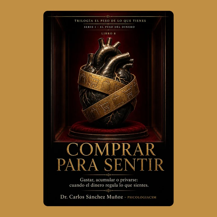 Portada de COMPRAR PARA SENTIR: Gastar, acumular o privarse: cuando el dinero regula lo que sientes, de Dr. Carlos Sánchez Muñoz