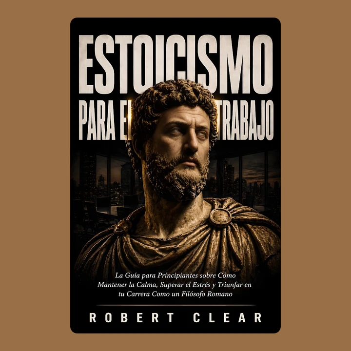 Portada de Estoicismo para el Trabajo: La Guía para Principiantes sobre Cómo Mantener la Calma, Superar el Estrés y Triunfar en tu Carrera Como un Filósofo Romano, de Robert Clear
