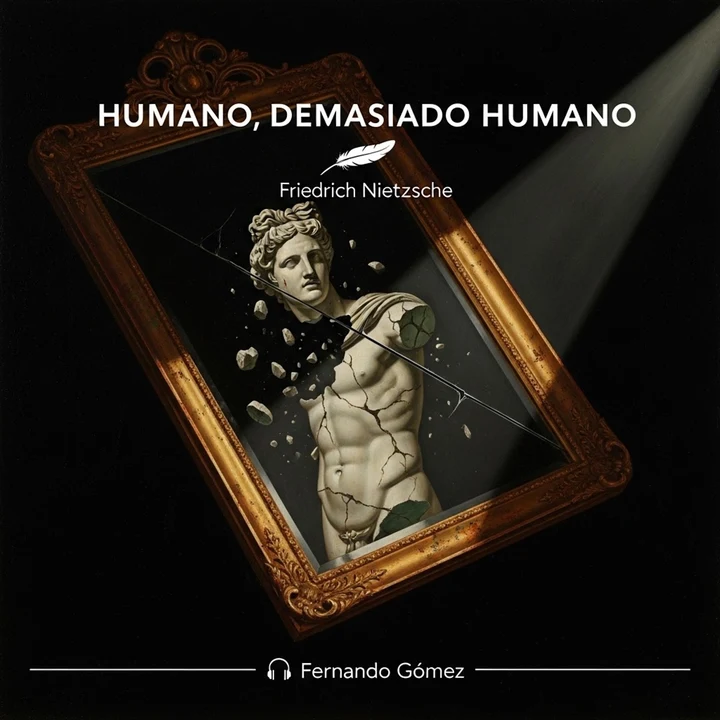 Portada de Humano, Demasiado Humano, de Friedrich Nietzsche, Remigia de la Rosa