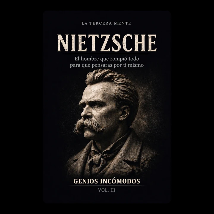 Portada de FRIEDRICH NIETZSCHE. El hombre que rompió todo para que tú pensaras por ti mismo.: GENIOS INCÓMODOS — REINTERPRETADOS EN EL SIGLO XXI. Volumen III, de Juan Carlos Villegas Príncipe