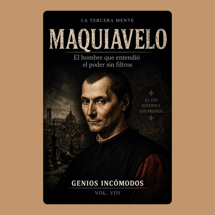 Portada de NICOLÁS MAQUIAVELO: El hombre que entendió el poder sin filtros: GENIOS INCÓMODOS — REINTERPRETADOS EN EL SIGLO XXI. Volumen I, de Juan Carlos Villegas Príncipe