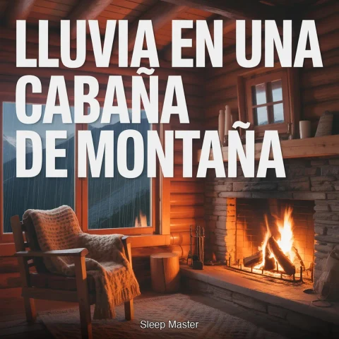 Portada de Lluvia en una Cabaña de Montaña : Gotas sobre el Tejado y el Crepitar del Fuego en una Noche de Tormenta en los Andes